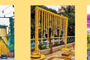 Hanging Marigold Curtains - Ahmedabad Event Management